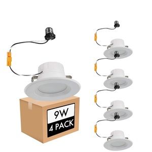 4 Pack 4 Inch Ultra-Thin LED Recessed Downlight Dimmable Daylight 960LM